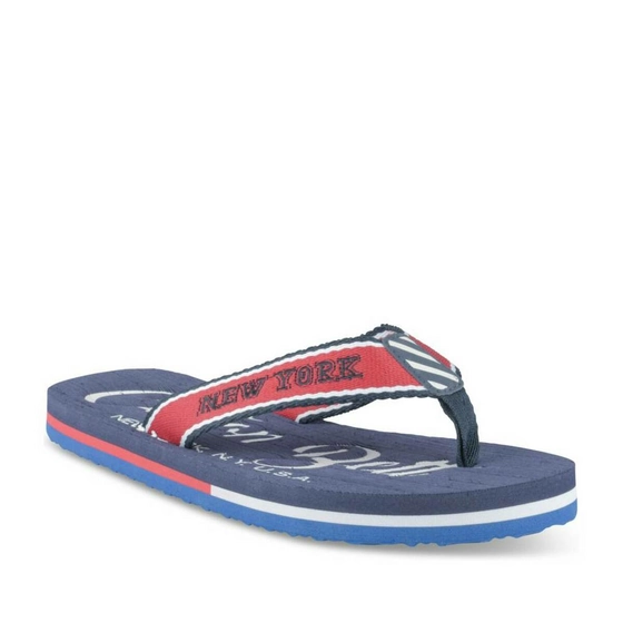 Teenslippers NAVY COTTON BELT