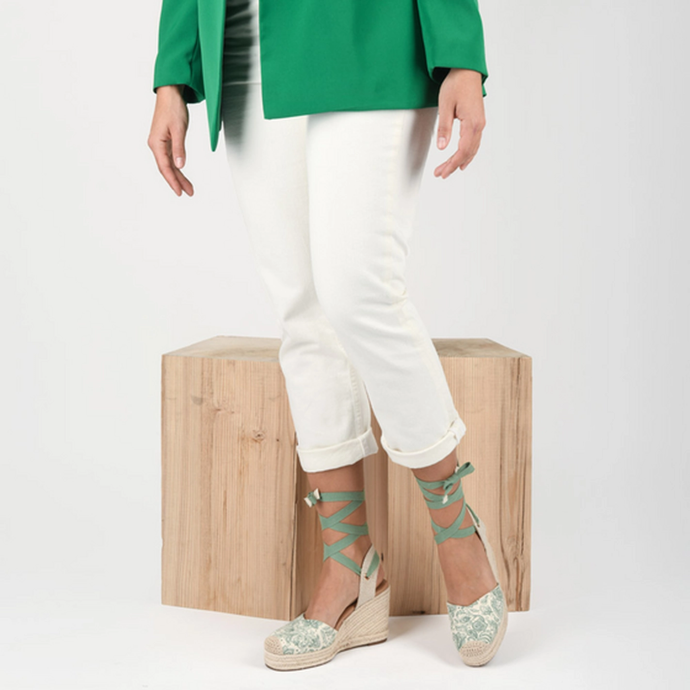 Espadrilles VERT MERRY SCOTT