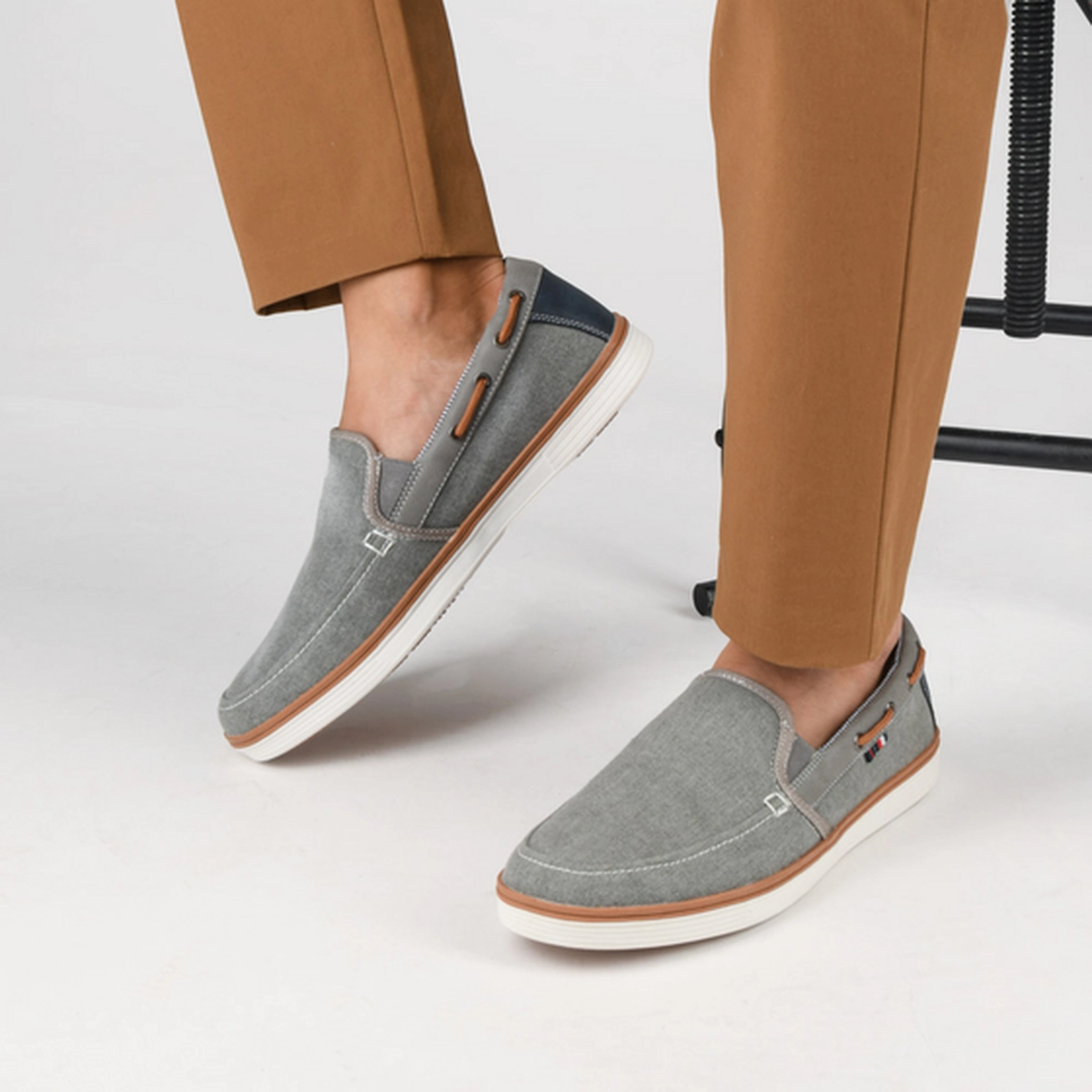 Chaussures bateau GRIS DENIM SIDE