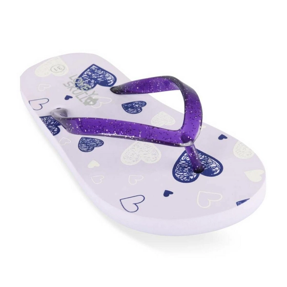 Teenslippers VIOLET LOVELY SKULL