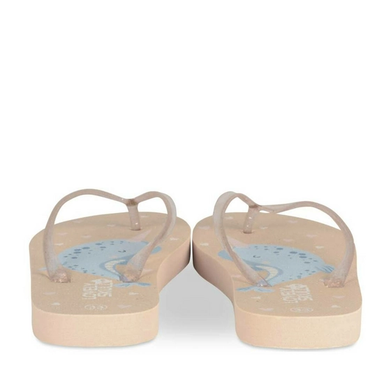 Teenslippers ROZE LOVELY SKULL