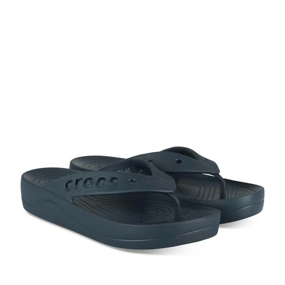 Teenslippers NAVY CROCS Baya Plateform Flip