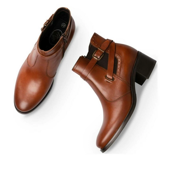 Bottines COGNAC MEGIS ELEGANT