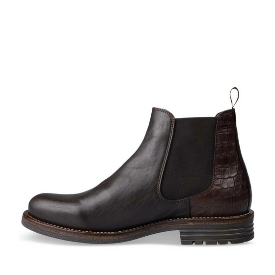 Bottines MARRON DENIM SIDE CUIR