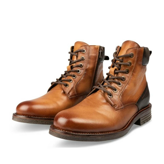 Bottines COGNAC DENIM SIDE CUIR