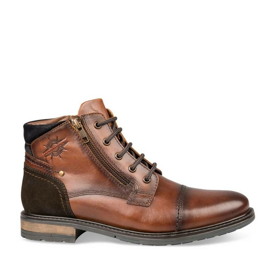 Bottines COGNAC DENIM SIDE CUIR