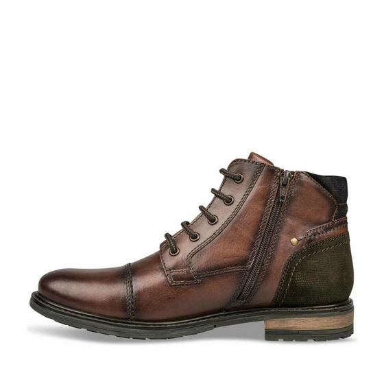 Bottines COGNAC DENIM SIDE CUIR