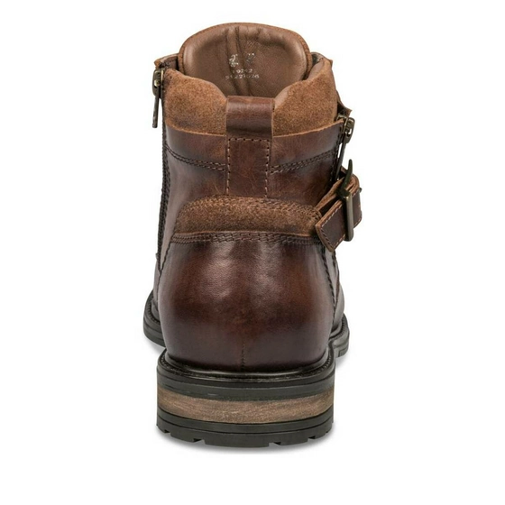 Bottines COGNAC DENIM SIDE CUIR