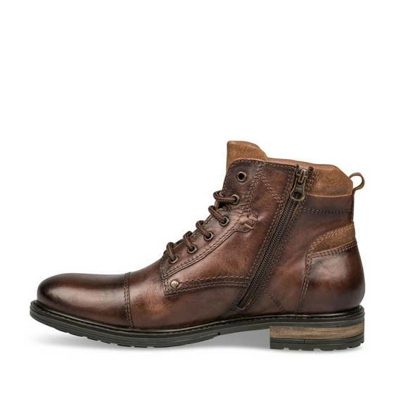 Bottines COGNAC DENIM SIDE CUIR