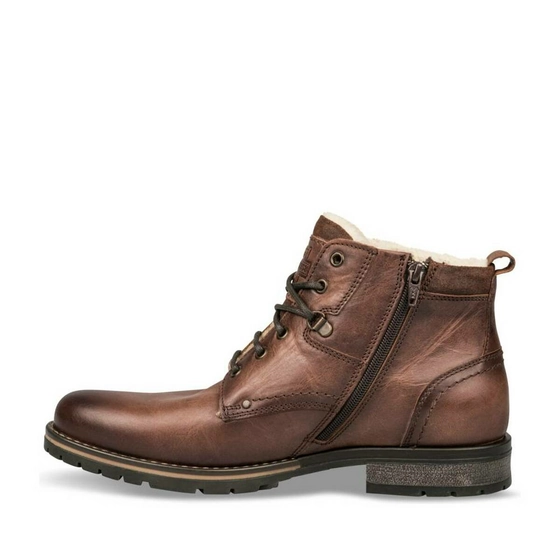 Bottines MARRON DENIM SIDE CUIR