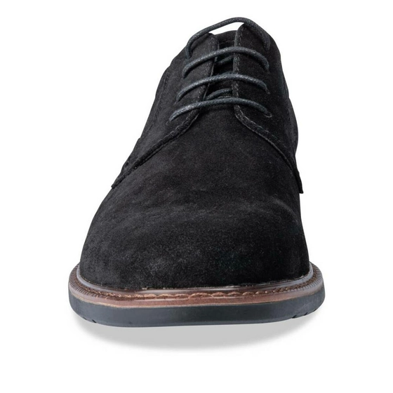 Veterschoenen ZWART DENIM SIDE LEER