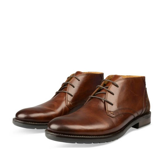 Bottines COGNAC B-BLAKE CUIR