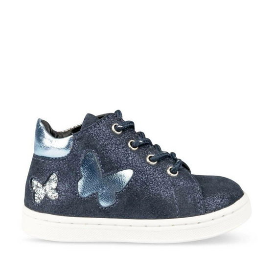 Enkellaarzen BLAUW FREEMOUSS GIRL CUIR