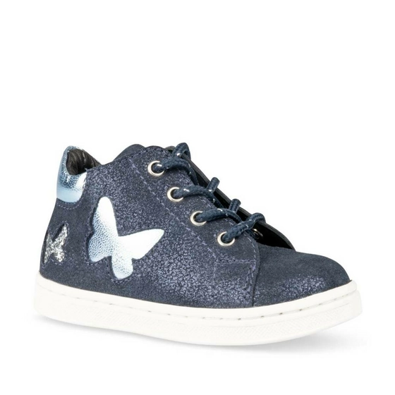 Enkellaarzen BLAUW FREEMOUSS GIRL CUIR