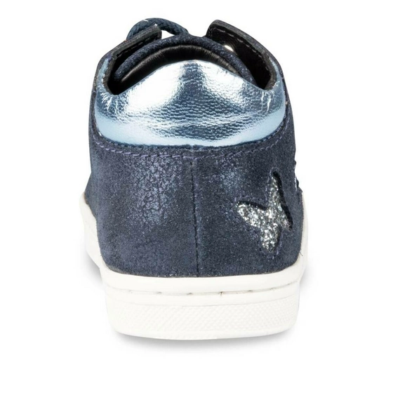 Enkellaarzen BLAUW FREEMOUSS GIRL CUIR