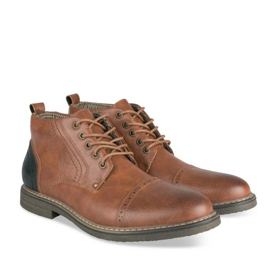 Bottines COGNAC DENIM SIDE