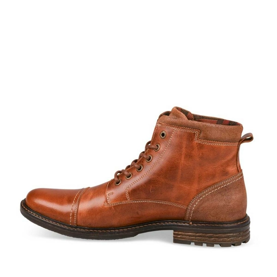 Bottines MARRON DENIM SIDE CUIR