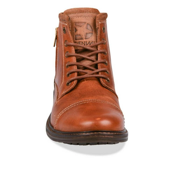 Bottines MARRON DENIM SIDE CUIR