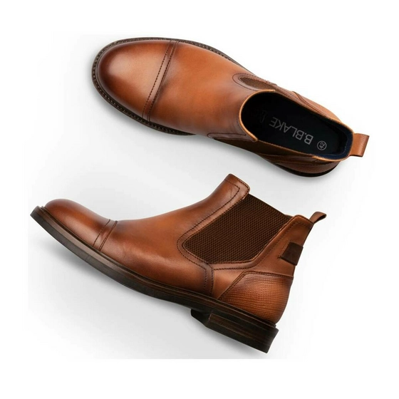 Bottines COGNAC B-BLAKE CUIR