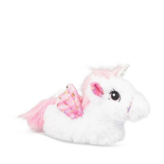 Chaussons peluche licorne BLANC NINI & GIRLS