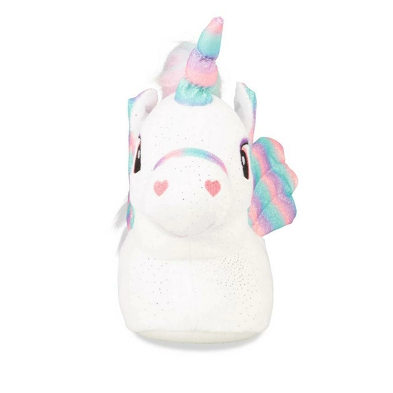 Chaussons peluche licorne BLANC LOVELY SKULL