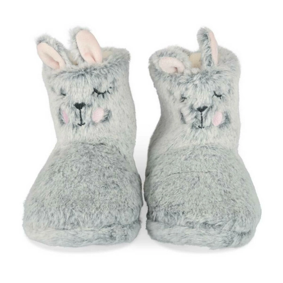 Chaussons bottines lapin GRIS LOVELY SKULL