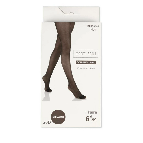 Collants brillants NOIR MERRY SCOTT